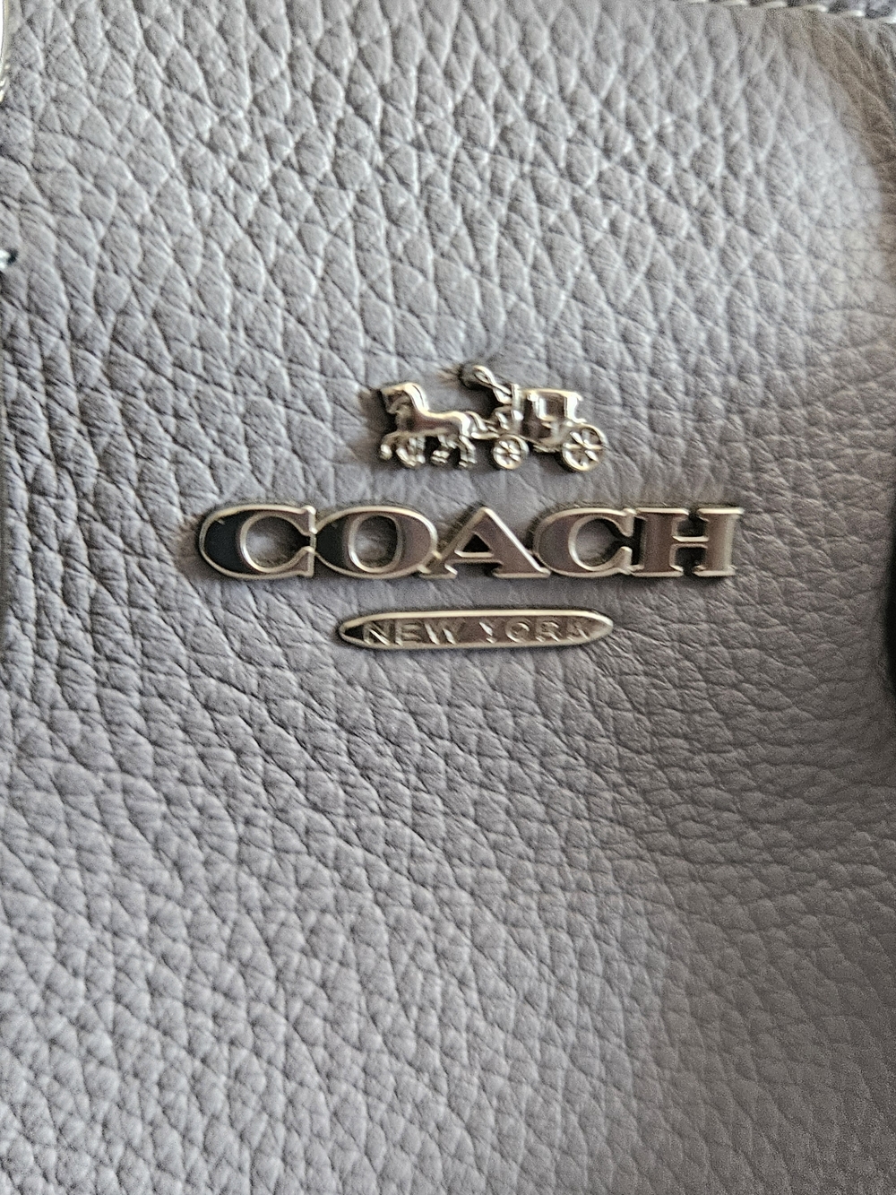 Coach Mini Bennett Satchel Purse Tote Bag Periwinkle Blue Pebbled Leather RARE - Picture 2 of 13